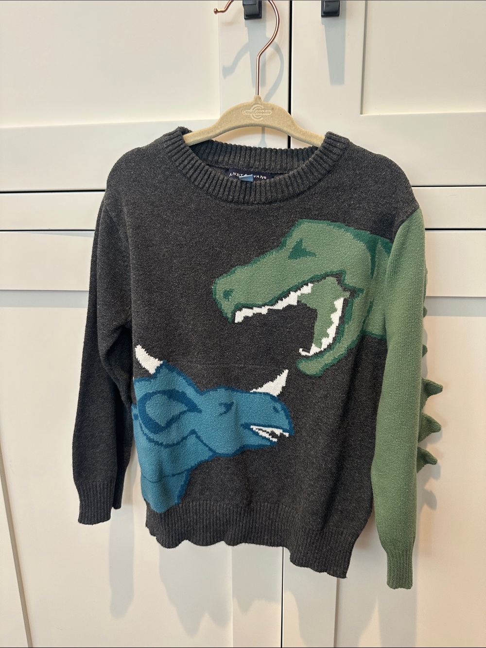 Cutest Andy & Evan Dino Sweater with Spikes 🦖🦕🦖